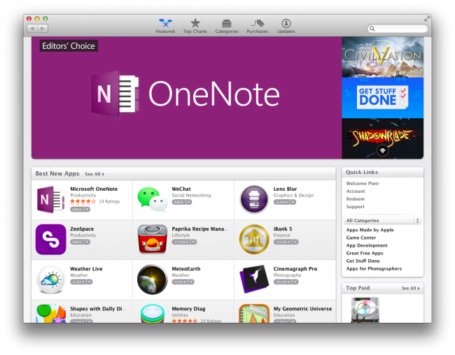 os x mac app store