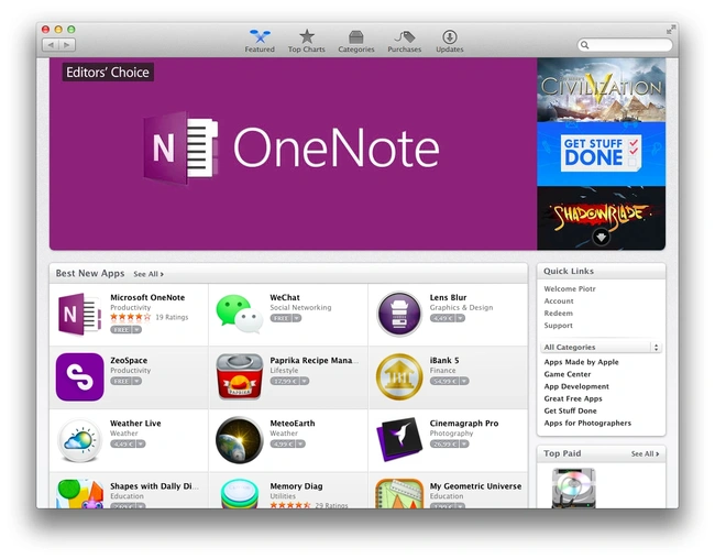 os x mac app store