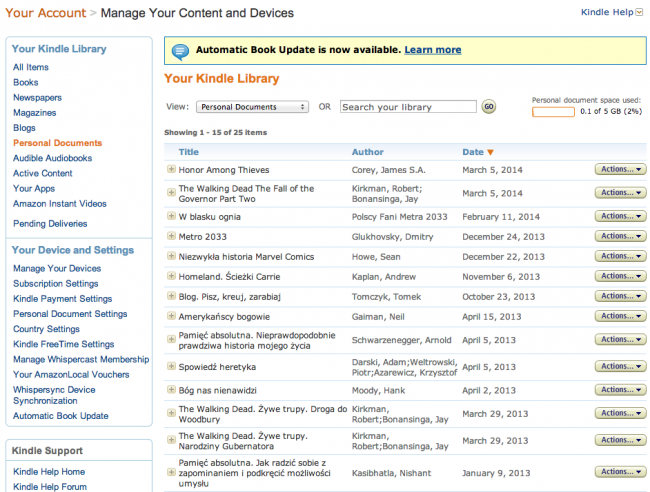 amazon kindle library