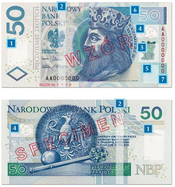 zmodernizowane banknoty pieniadze