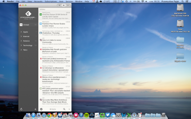 Reeder 2 for Mac, 2