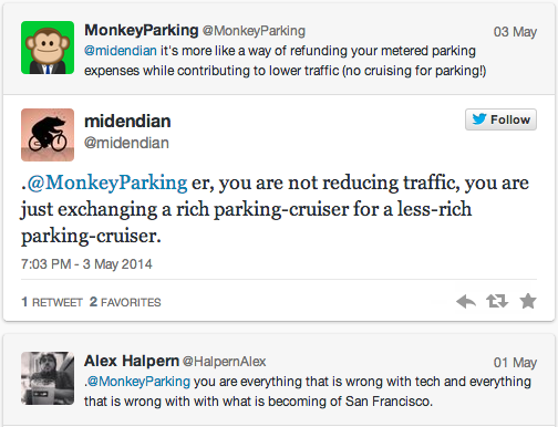 MonkeyParking wywołuje rosnące kontrowersje wśród użytkowników (źródło: twitter) class="wp-image-204851" 