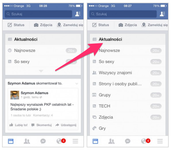 Facebook najnowsze ios stare