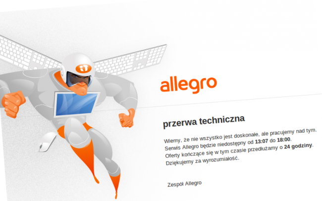 allegro nie dziala
