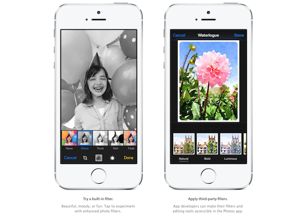 apple ios 8 filtry
