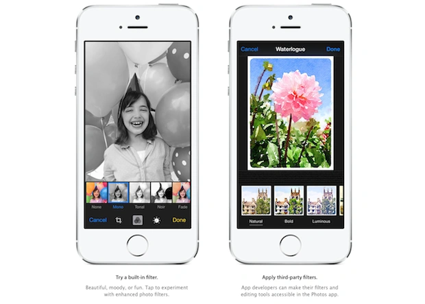 apple ios 8 filtry 