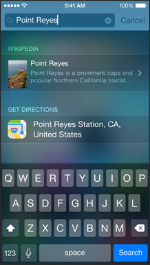 spotlight ios 8