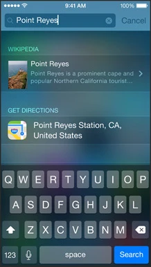 spotlight ios 8 