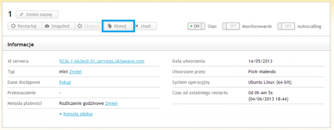 oktawave backup