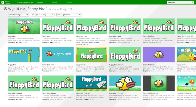 Windows Store Flappy Bird