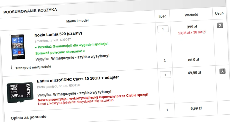 Screen z OleOle.pl