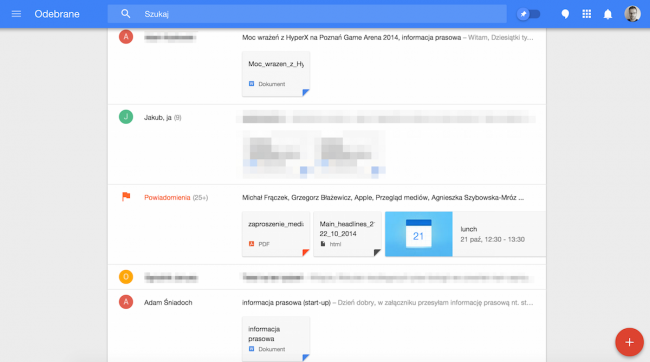 Inbox, skrzynka odbiorcza