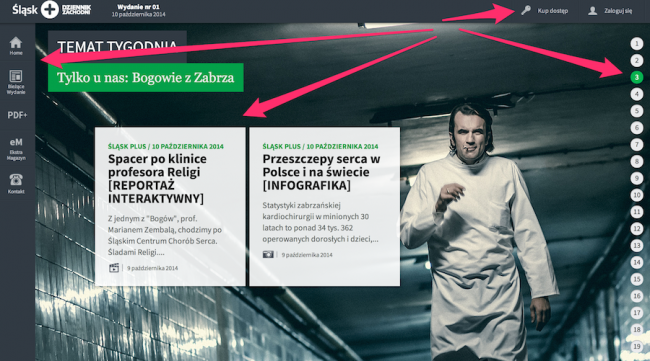 Polksapresse tygodnik – nawigacja