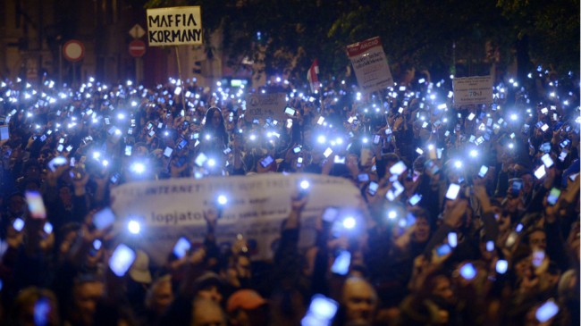 budapeszt prostest podatek od internetu