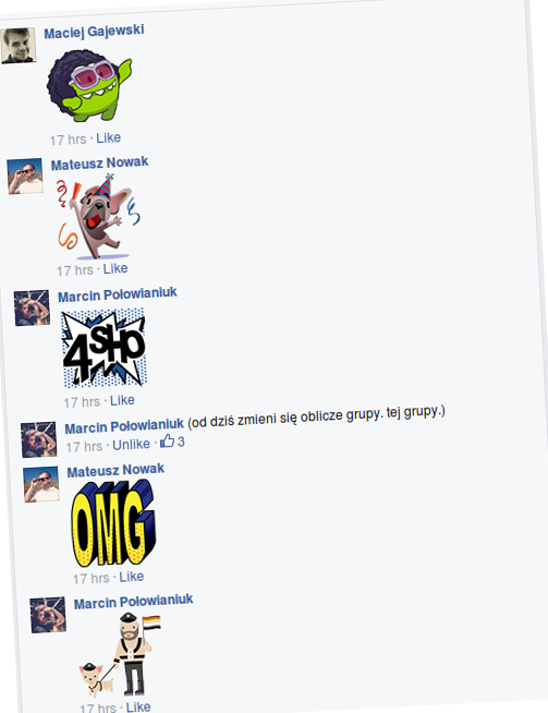 facebook naklejki