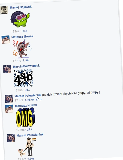 facebook naklejki