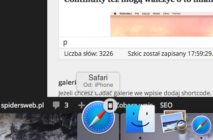 os x yosemite handoff