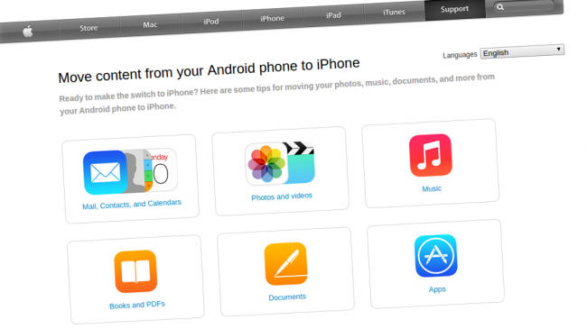 zmiana systemu z android na ios
