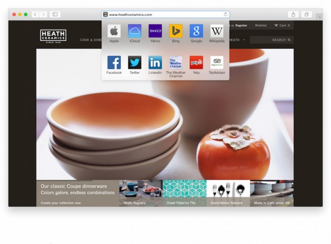 Apple Safari ulubione