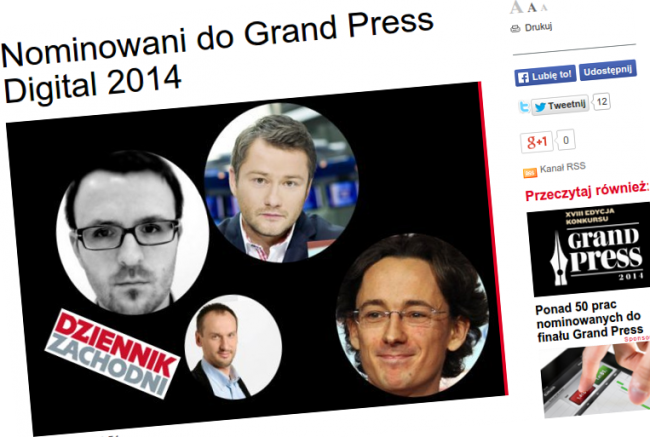 Nominowani do Grand Press Digital 2014