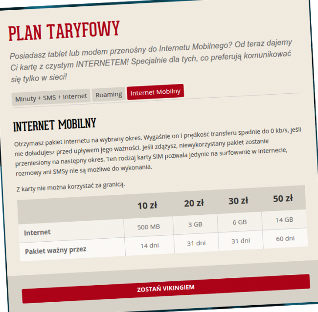 mobile vikings internet mobilny