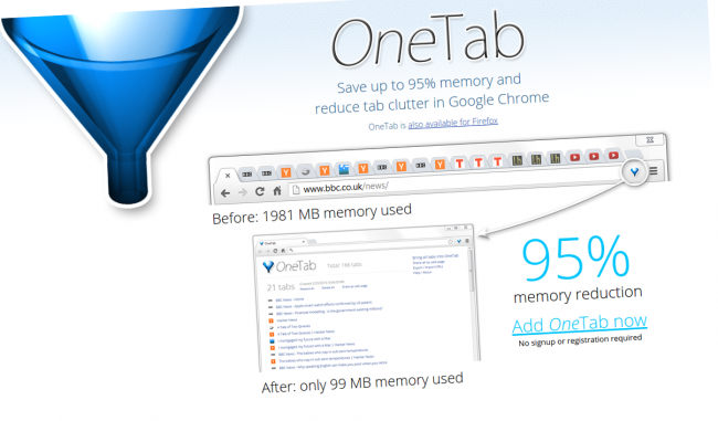 onetab chrome firefox