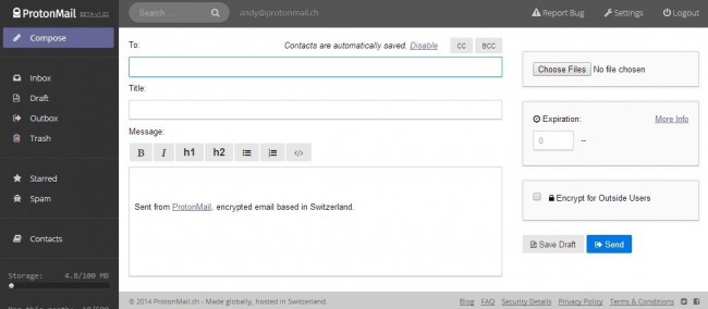 protonmail szyfrowana szkrzynka email