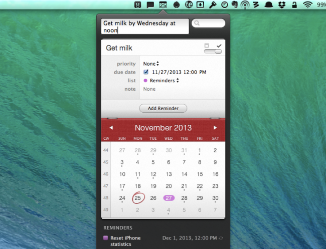 Fantastical for Mac
