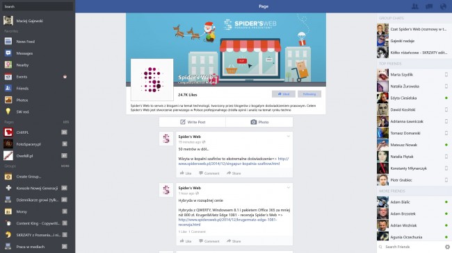 Facebook dla Windows, kluczowa aplikacja, nie doczekał się nawet polskiej wersji językowej. Stabilność appa i funkcjonalność dobrotliwie przemilczę... class="wp-image-312127" 