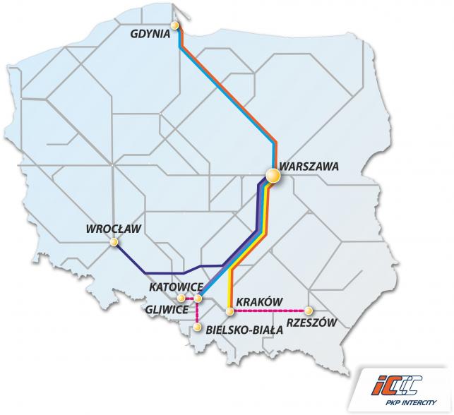 mapa pendolino