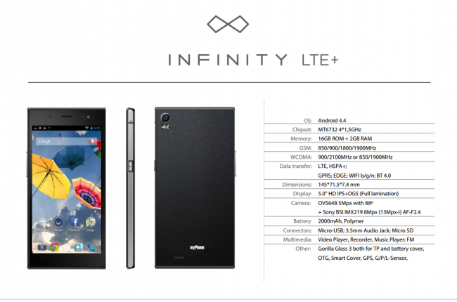 myPhone Infinity LTE+
