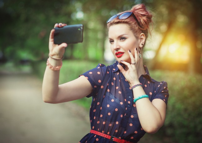 woman selfie beauty