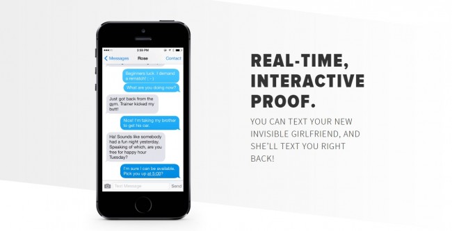 invisible girlfriend smartfon