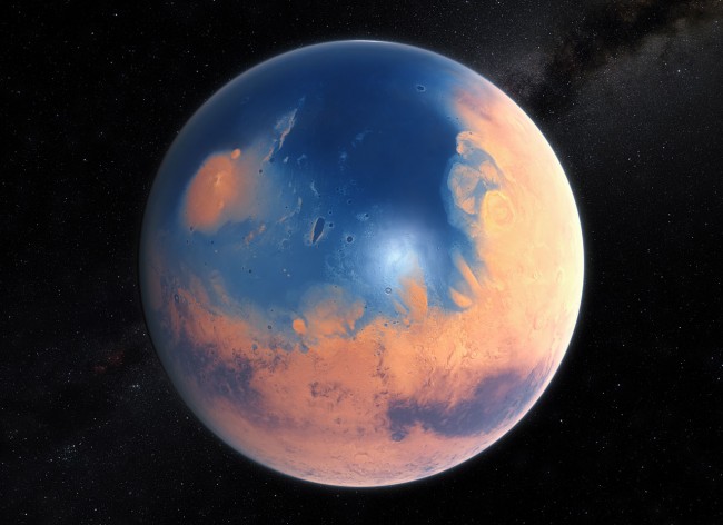 Artist’s impression of Mars four billion years ago class="wp-image-352374" 