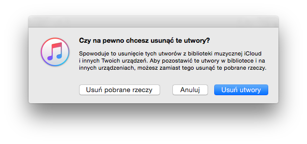 Utwory można usunąć z jednego urządzenia i zostawić w chmurze i w pamięci innych sprzętów class="wp-image-392907" 