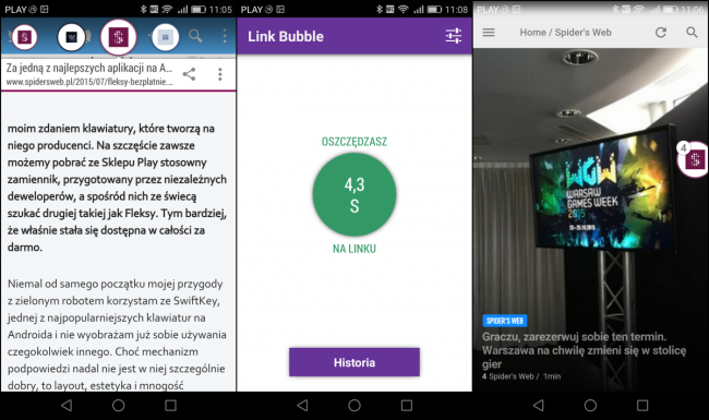 link bubble