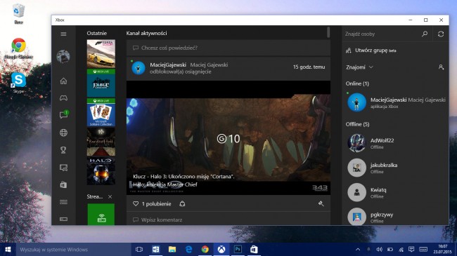 windows 10 aplikacja xbox