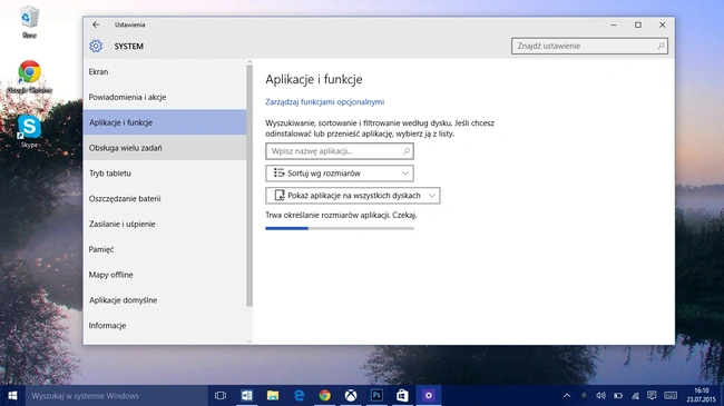 windows 10 ustawienia