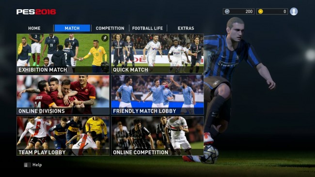 pes 2016 menu