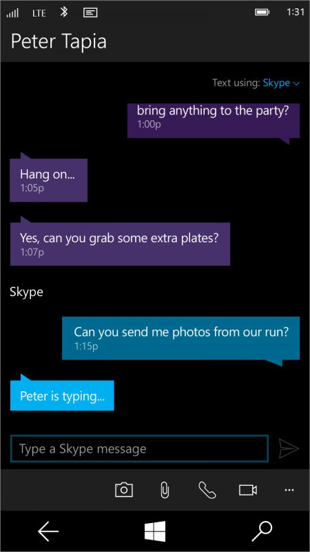 Nowy Skype na telefonie (makieta) class="wp-image-430320" 