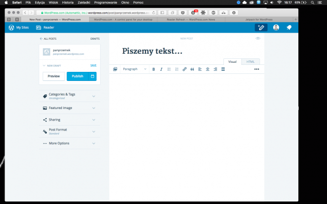 wordpress-dodawanie-tekstu 
