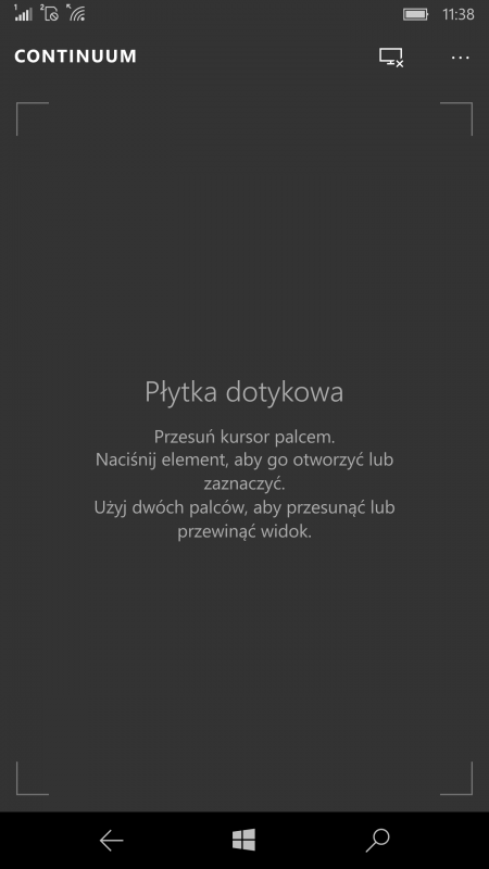 Zrzut ekranowy zrobiony z telefonu pracującego w trybie gładzika. Można ów gładzik zminimalizować i uruchomić na jego wyświetlaczu dowolną aplikację lub zadzwonić. class="wp-image-448137" 