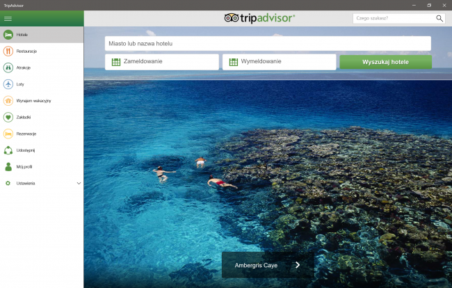 TripAdvisor na Windows 10