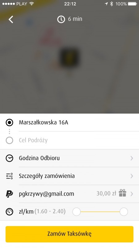 W MyTaxi można wybrać kursy od 1,60 do 2,40 zł za km