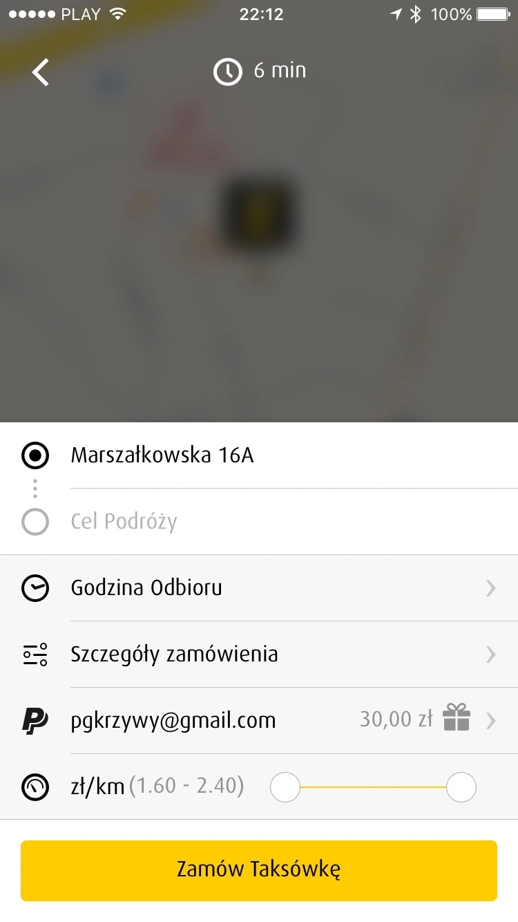 W MyTaxi można wybrać kursy od 1,60 do 2,40 zł za km