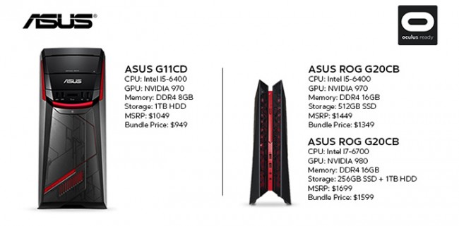 Oto komputery zgodne z Oculus Rift od Asusa. class="wp-image-470135" 