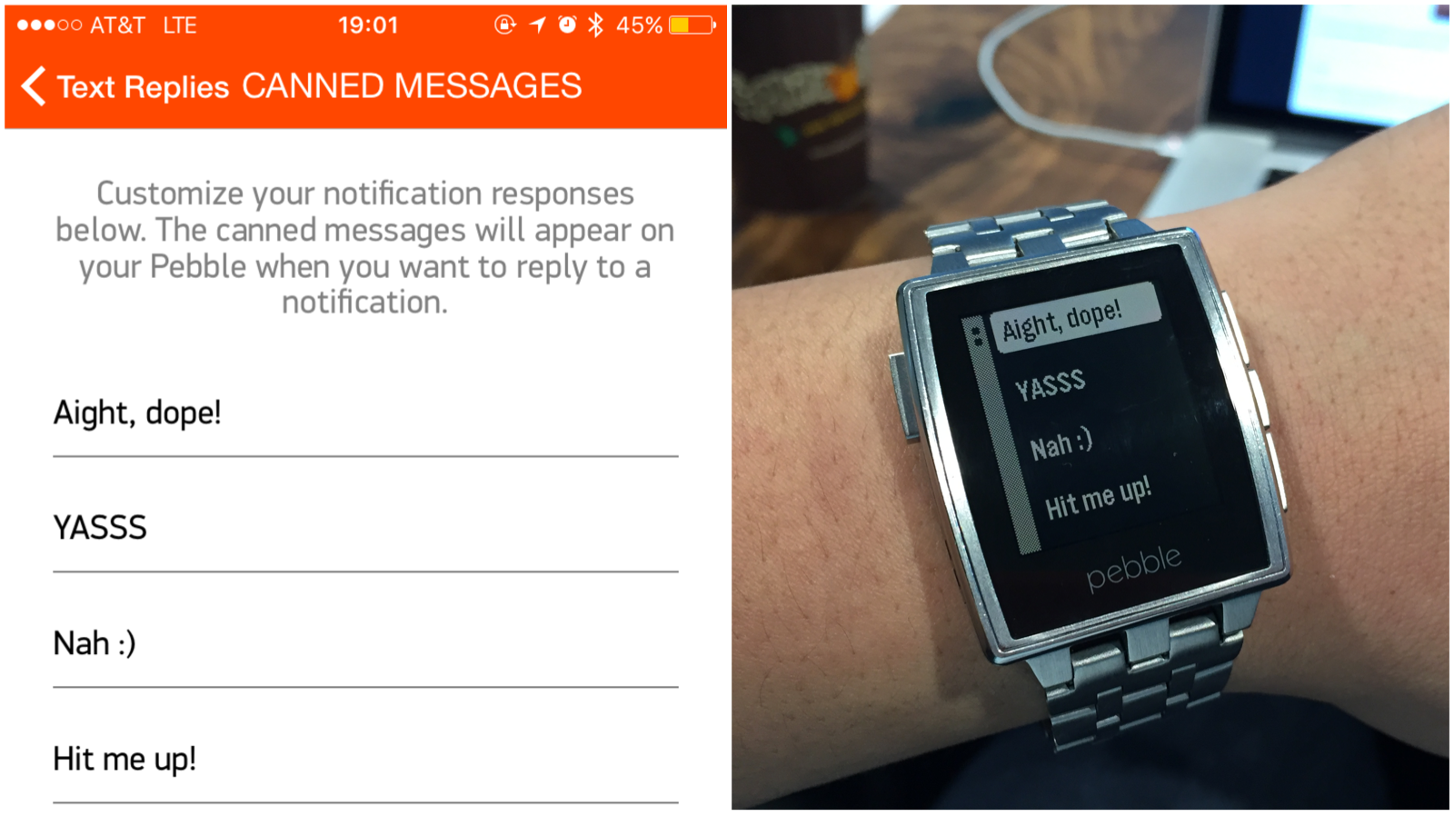 Pebble w końcu potrafi odpowiadać na odebrane połączenia. class="wp-image-468436" 