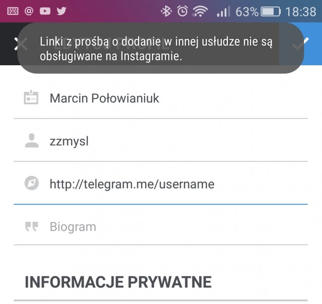 Instagram-linkowanie