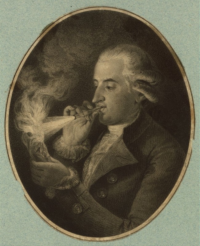 Pilâtre_de_Rozier_blowing_hydrogen_into_a_flame