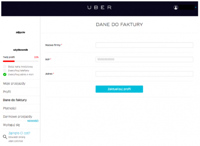 Profile firmowe w Uberze - Uber dla firm class="wp-image-493260" 